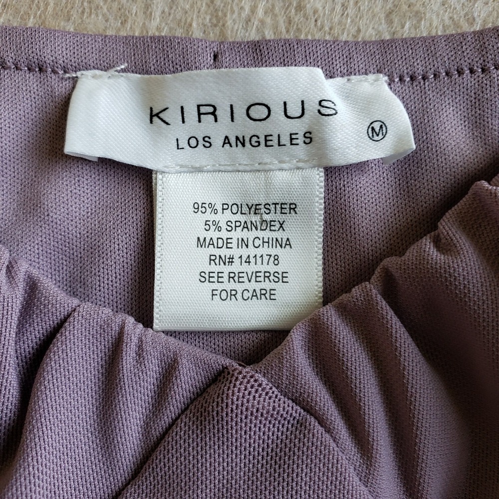 Lavender Y2K Mesh Babydoll Crop Top Sz M Sheer‎ Pastel Whimsigoth Fairy Coquette - Picture 4 of 9